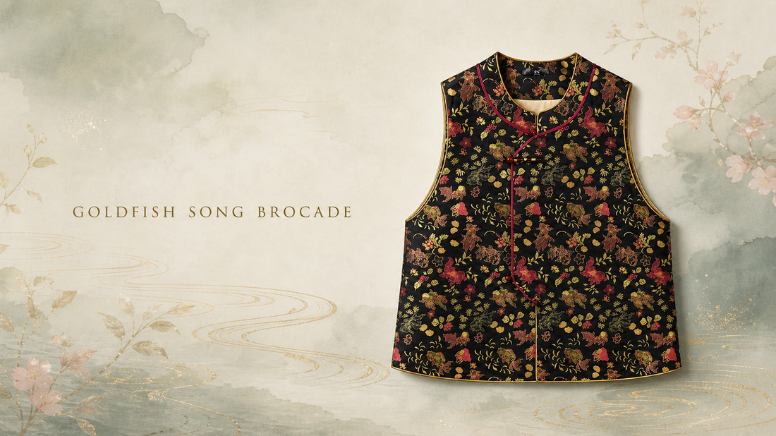 Goldfish Song Brocade Vest: Art in Motion