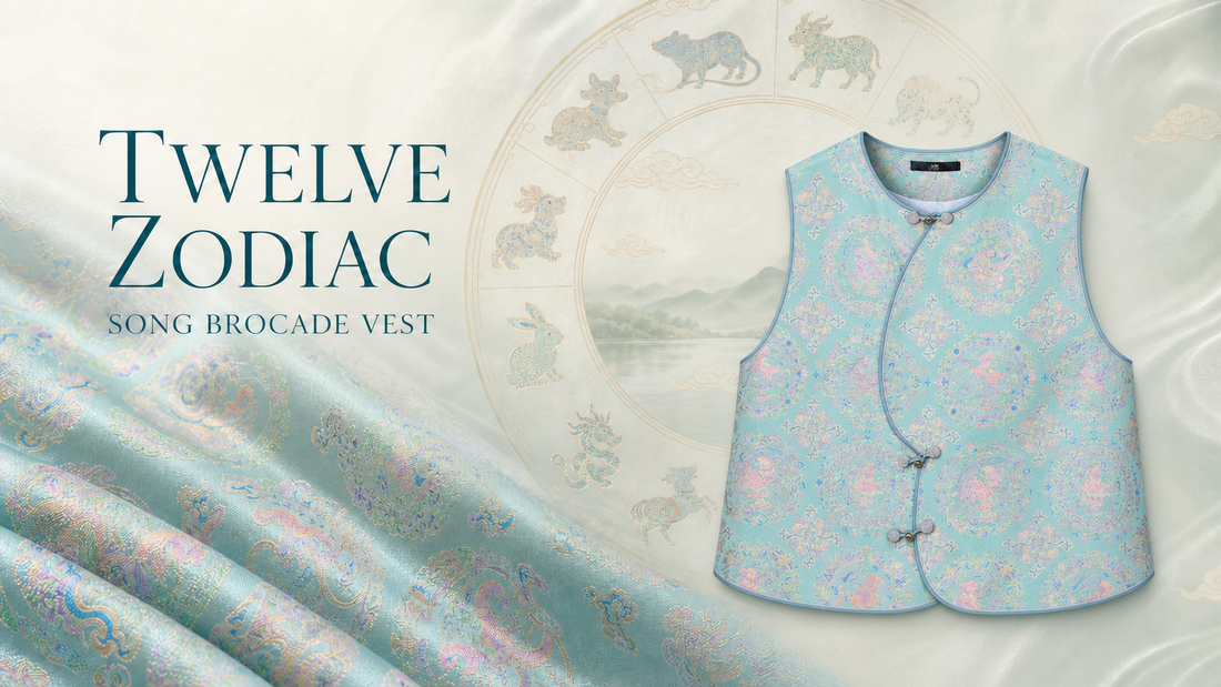Chinese Zodiac Song Brocade Vest: Woven Blessings