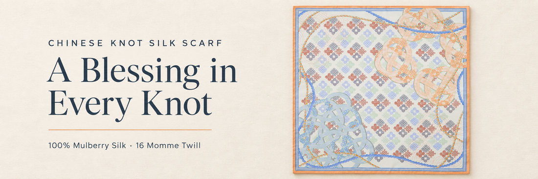 Chinese Knot Silk Scarf: A Blessing in Every Knot