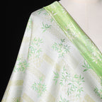 Wind and Polygonatum odoratum (Green) Song Brocade Fabric