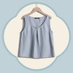 Salt-shrunk Textured Gray Vest