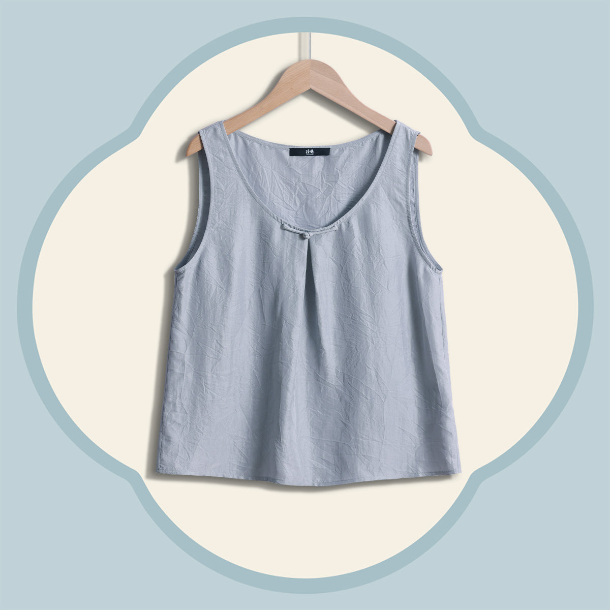 Salt-shrunk Textured Gray Vest