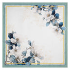 Fragrance of the Blue Magnolia Mulberry Square Silk Scarf for Women
