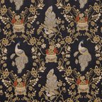 Peacock and Treasure Bronze Inlaid Song Brocade Fabric
