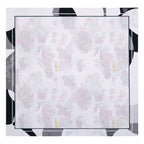 Spirit Rabbit Among the Clouds Silk Hair Scarf/ Silk Head Scarf/ Silk Neck Scarf for Women