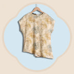 Monet Floral Shadows Double Crepe Top