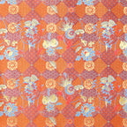 Longevity, Prosperity, and Abundant Blessings (Orange) Song Brocade Fabric