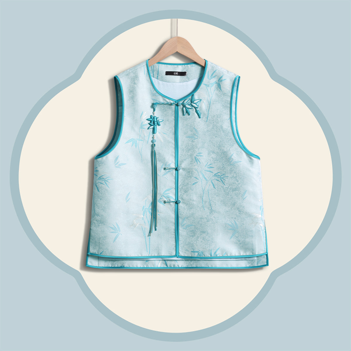 Straight-Front Song Brocade Silk Vest – Bamboo Glen Whispers