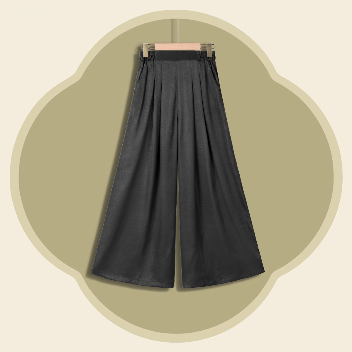 Original Color Plain Crepe Satin Xiangyunsha Wide-leg Trousers