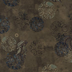 Gray based with Vintage Intertwined Floral and Vine Patterns Pizi Xiangyunsha