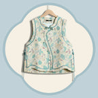 Iridescent Liuli Song Brocade Side-Fastening Vest - Crimson Clouds & Delicate Shadows