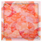 Spirit Rabbit Among the Clouds Silk Hair Scarf/ Silk Head Scarf/ Silk Neck Scarf for Women