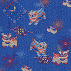 Auspicious Lion Dance Song Brocade Fabric