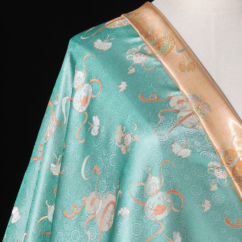 A Happy Life Song Brocade Fabric