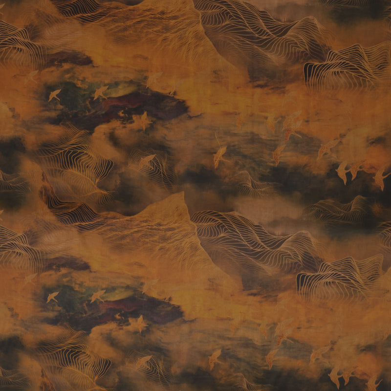 Gilded Cloud Ridge Plain Crepe Satin Xiangyunsha