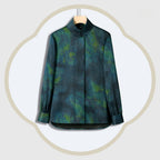 Blue and Green Gradient Xiangyunsha Blouse