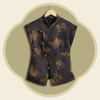 Xiangyunsha Silk Asymmetric-Front Top - Snow-Kissed Camellia
