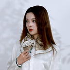 Double-Mirror Lily of the Valley Square Mulberry Silk Scarf