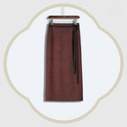Red Plain Crepe Satin Xiangyunsha Skirt