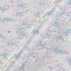 Colourful butterflies Fluttering (Light Pink) Song Brocade Fabric