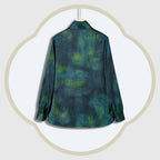 Blue and Green Gradient Xiangyunsha Blouse