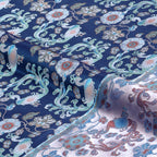 Luan Bird Bring Fourtune (Blue Mother-of-pear) Song Brocade Fabric