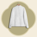 White Salt-Shrunk Textured Silk Top