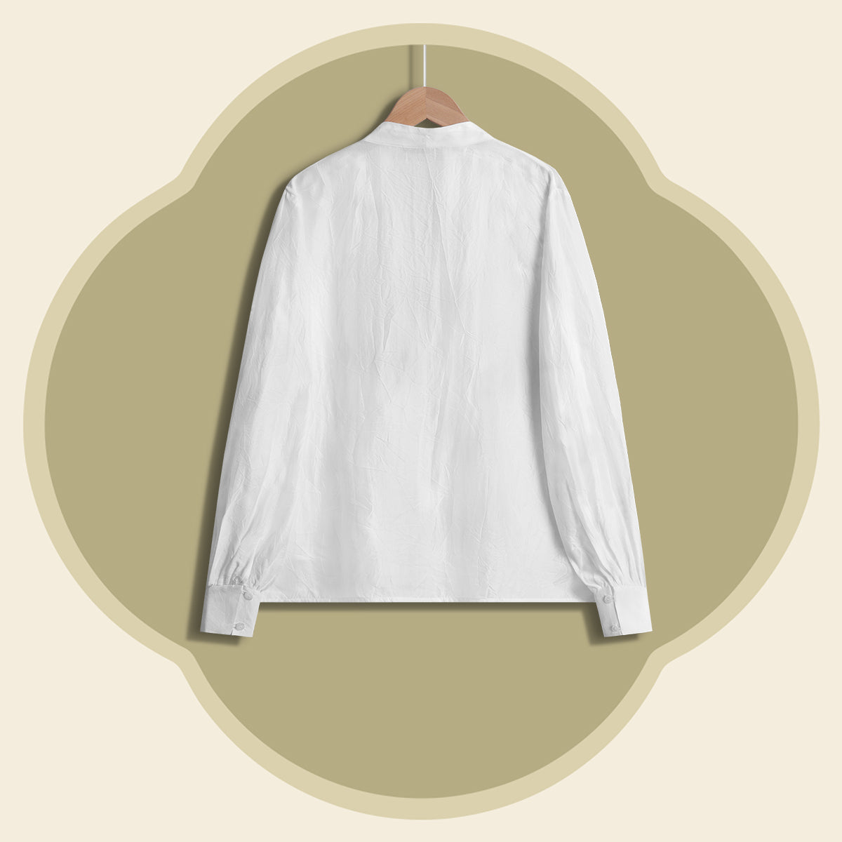 White Salt-Shrunk Textured Silk Top