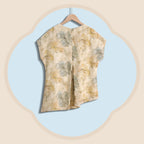Monet Floral Shadows Double Crepe Top