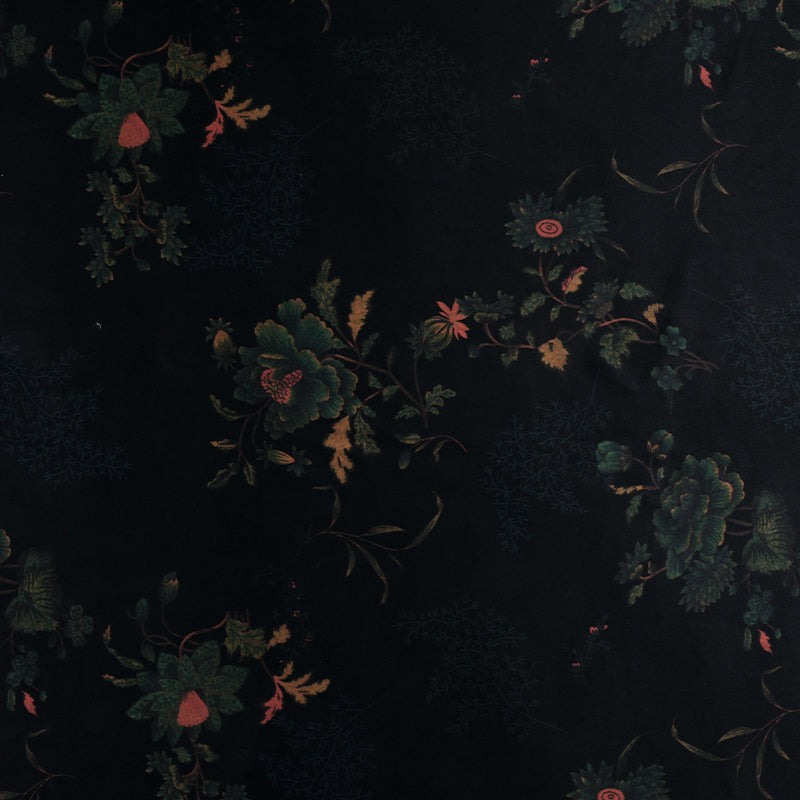 Mixed Flowers on Black Background Xieyi Pizi Xiangyunsha