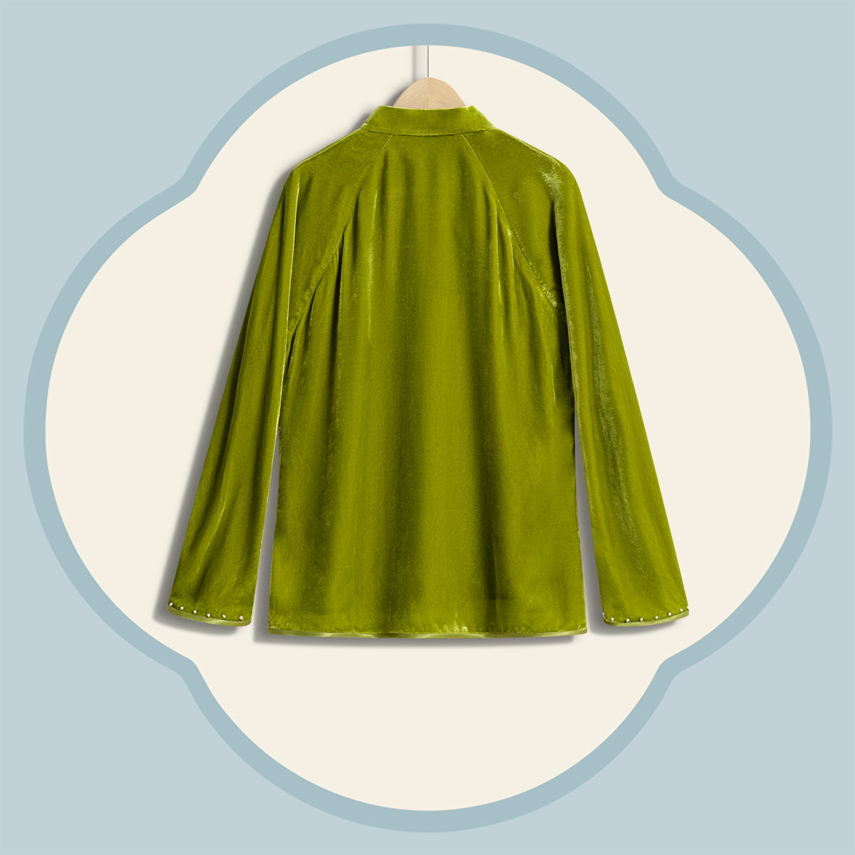 Light Green Velvet Top