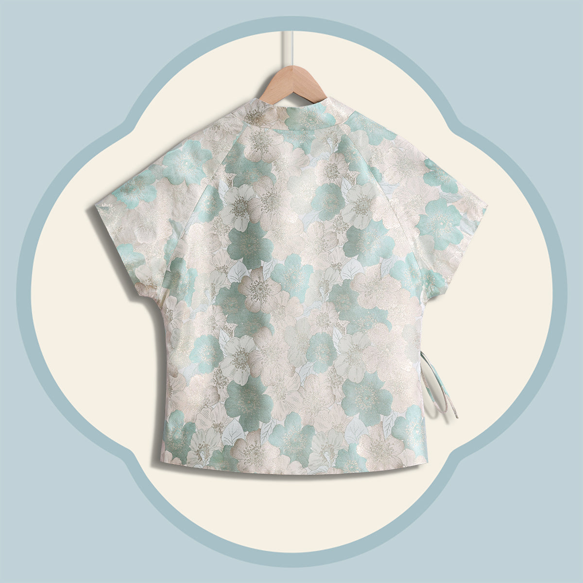 Song Brocade Cross-Collar Vest - Jade Elegance (Green)