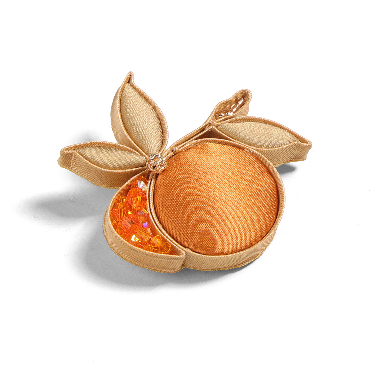 Persimmons Bring Good Fortune Flower-shaped Brooch