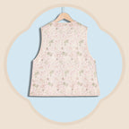 Pink Seaweed and Goldfish Front-opening Vest (Gourd-Shaped Buttons)