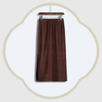 Red Plain Crepe Satin Xiangyunsha Skirt