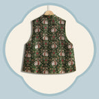 Song Brocade Vest - Elephant of Peace (Green)