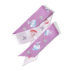 Purple Butterflies Accompany Scarlet Geese Mulberry Silk Ribbon