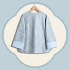 Song Brocade Silk Top - Auspicious Steeds & Flourishing Blossoms