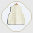 Silk and Wool Blend Vest - Butterfly Shadows Among Resting Clouds
