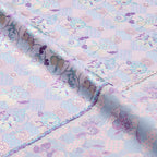 Longevity, Prosperity, and Abundant Blessings (Purple-Blue Base) Song Brocade Fabric