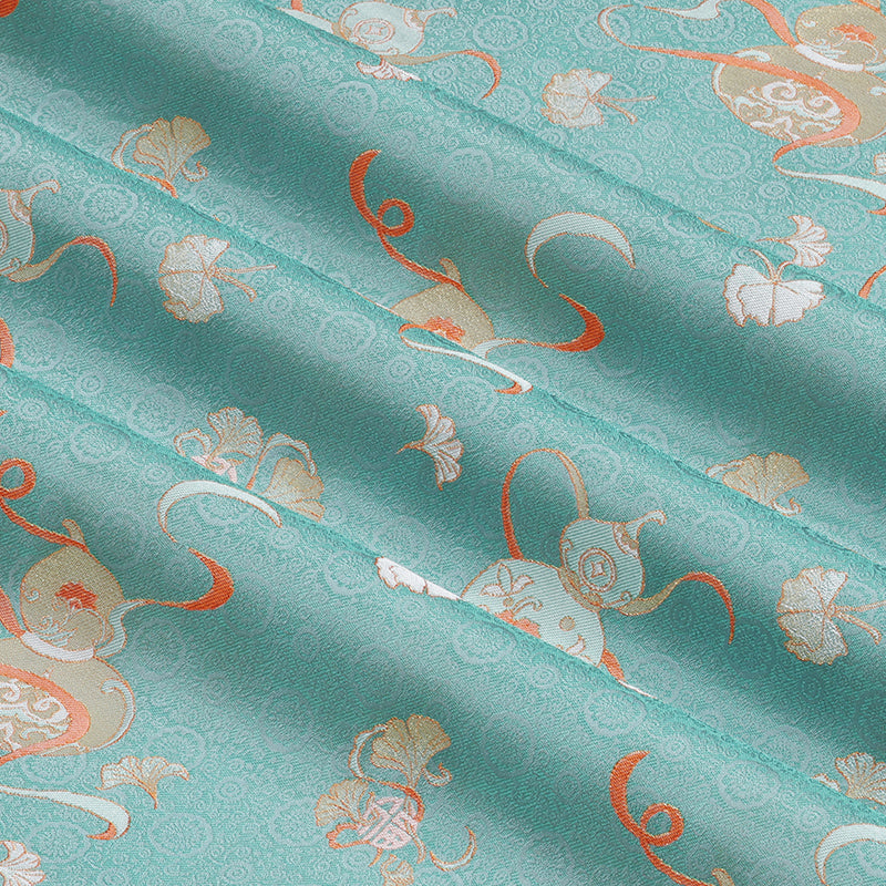 A Happy Life Song Brocade Fabric