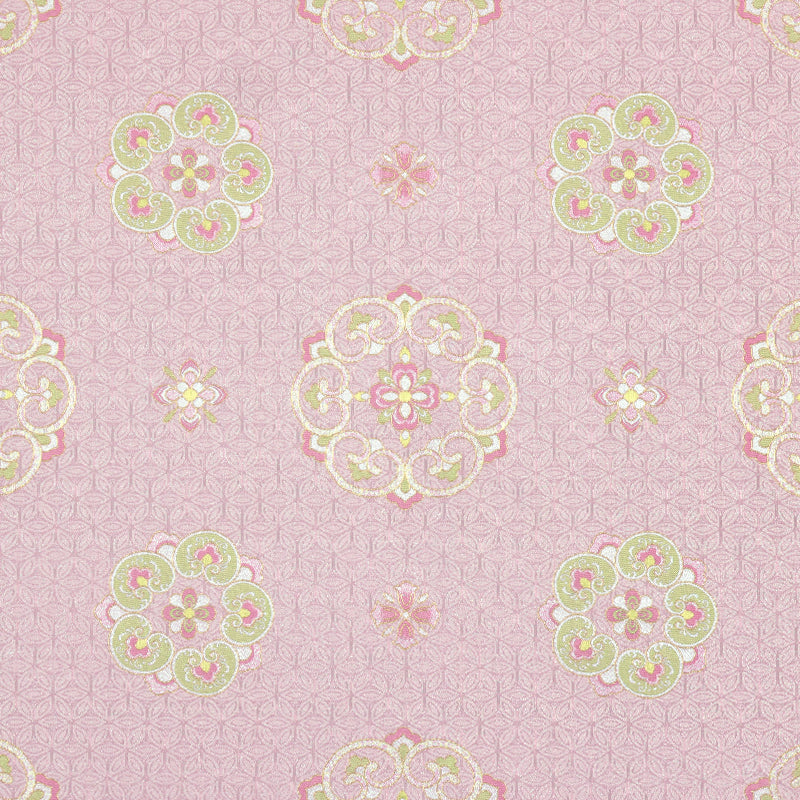 Baoxiang Flower (Pink Green) Song Brocade Fabric
