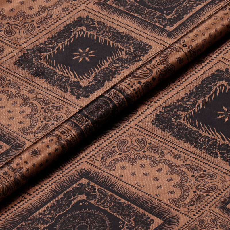 Brown Based with Overlapping Ink Patterns Pizi Xiangyunsha