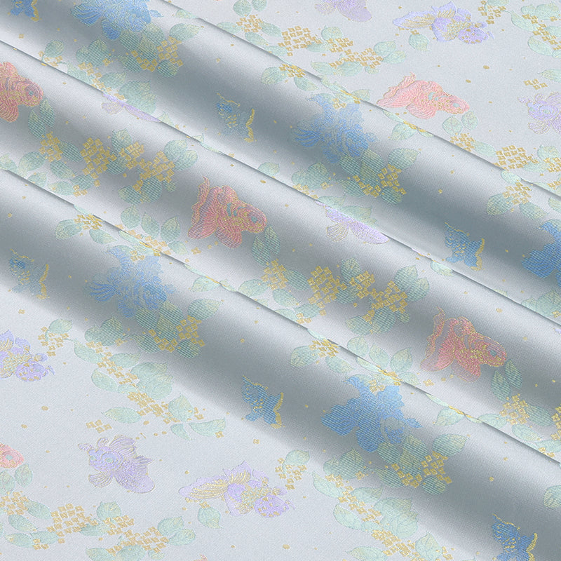 Fish and Golden Osmanthus Song Brocade Fabric
