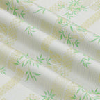Wind and Polygonatum odoratum (Green) Song Brocade Fabric