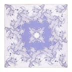 Two-Tone Interwoven Pattern Mulberry Silk Square Scarf for Women