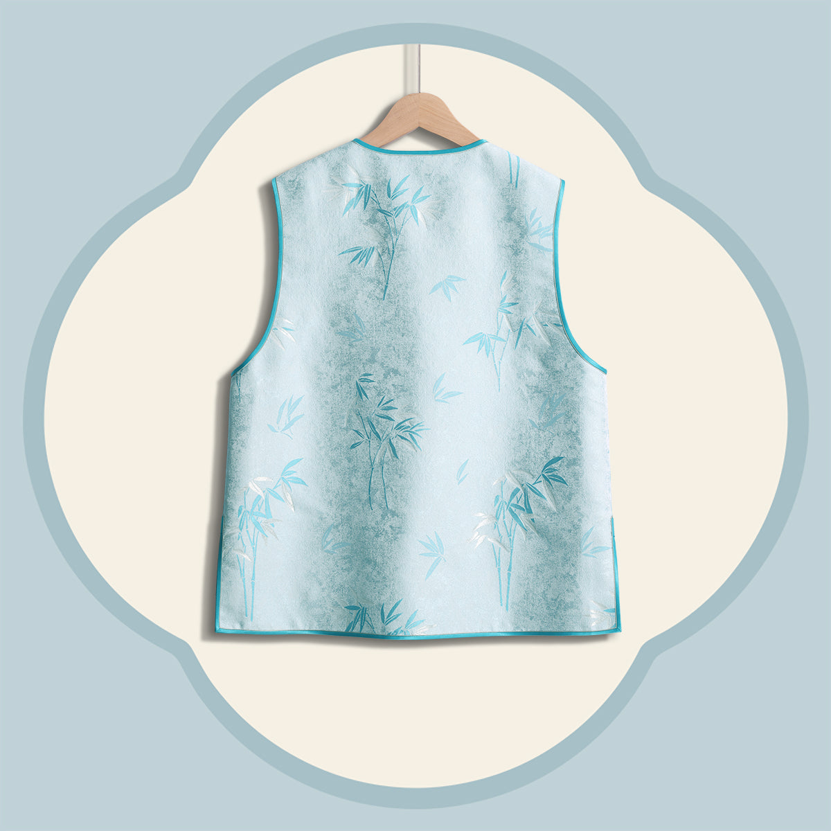 Straight-Front Song Brocade Silk Vest – Bamboo Glen Whispers