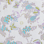 Colourful butterflies Fluttering (Light Pink) Song Brocade Fabric