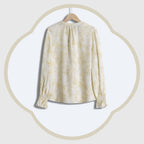 Double Silk Crepe Blouse - Misty Ripples