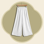 Gong-Pattern Woven Plain Luo Song-Style Trousers